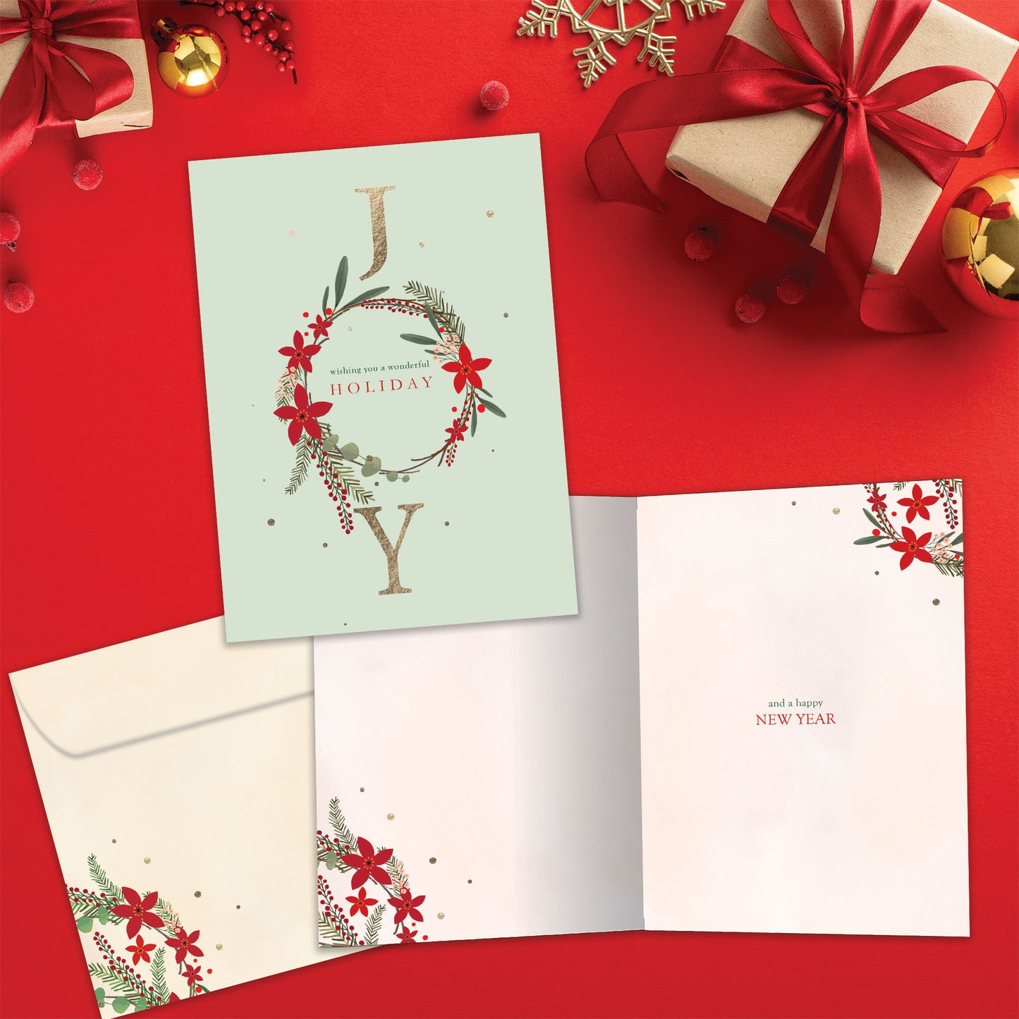 Joy Wreath Holiday Card