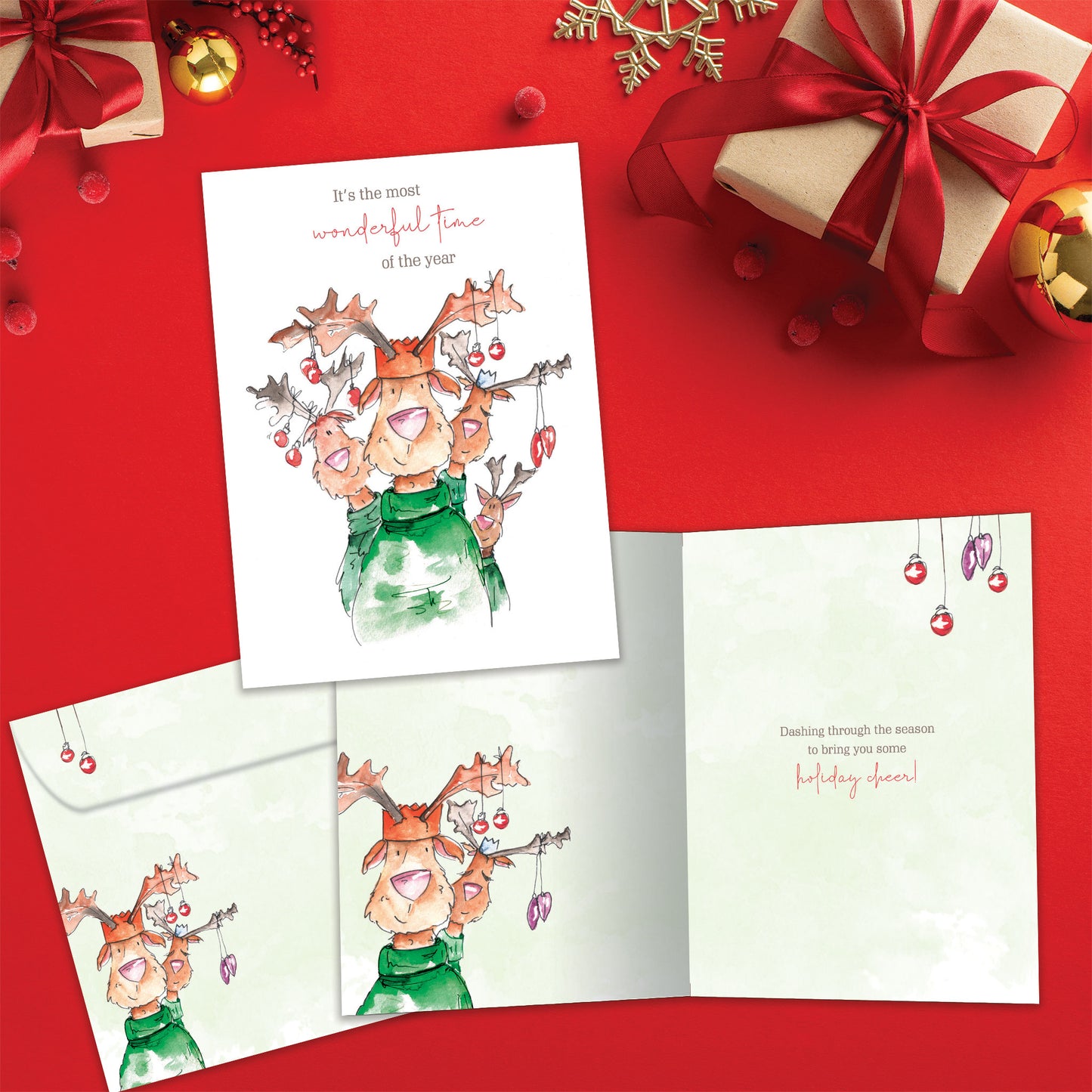 Wonderful Reindeer Holiday Card