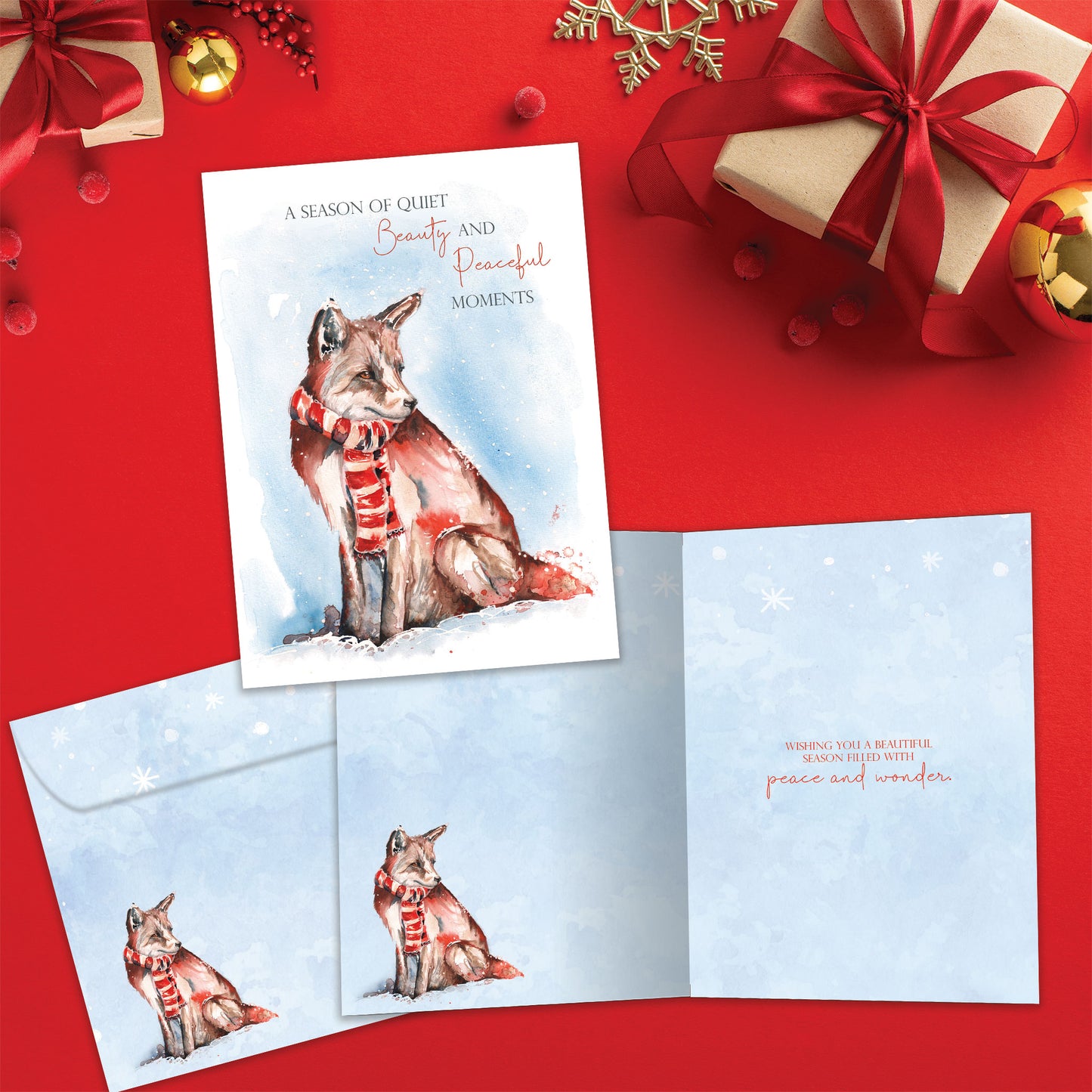 Quiet Fox Holiday Card