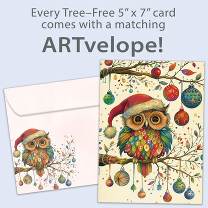 Owl Ornaments Holiday Card