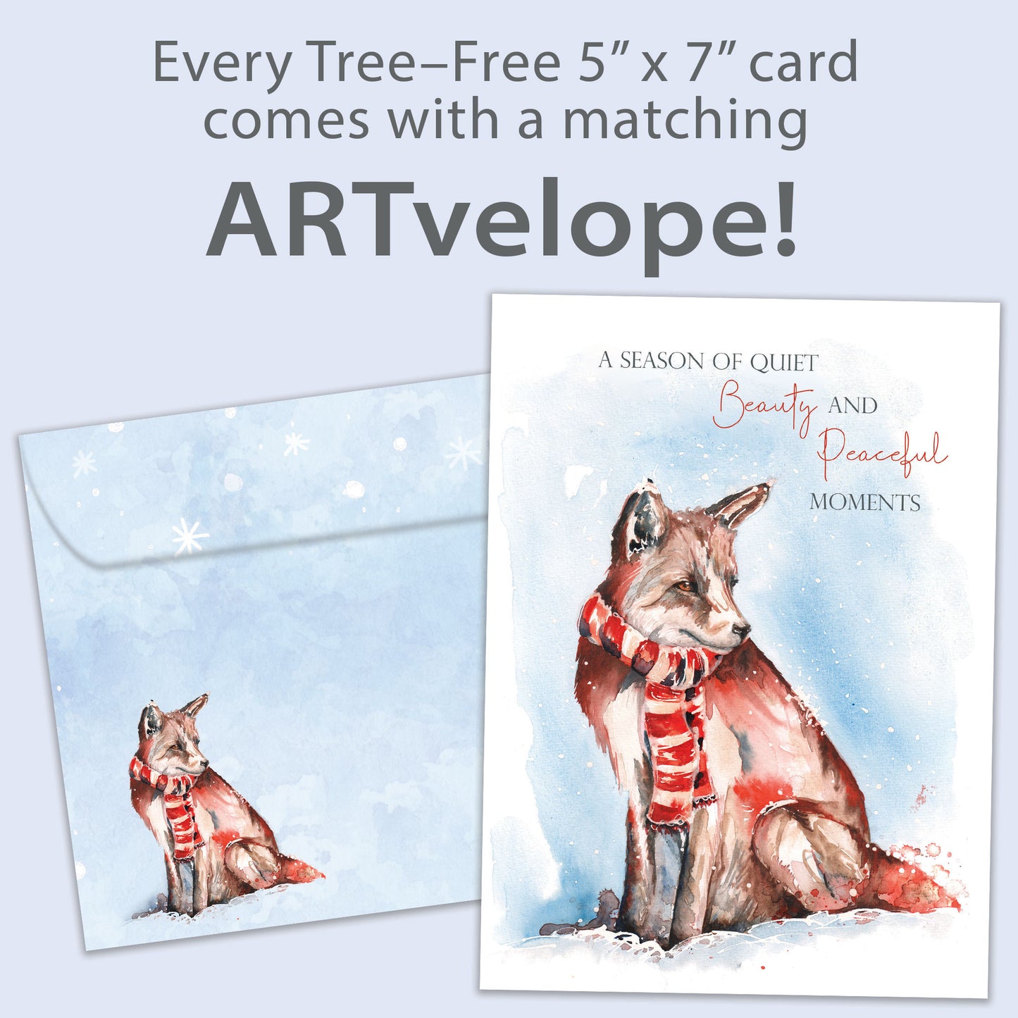 Quiet Fox Holiday Card