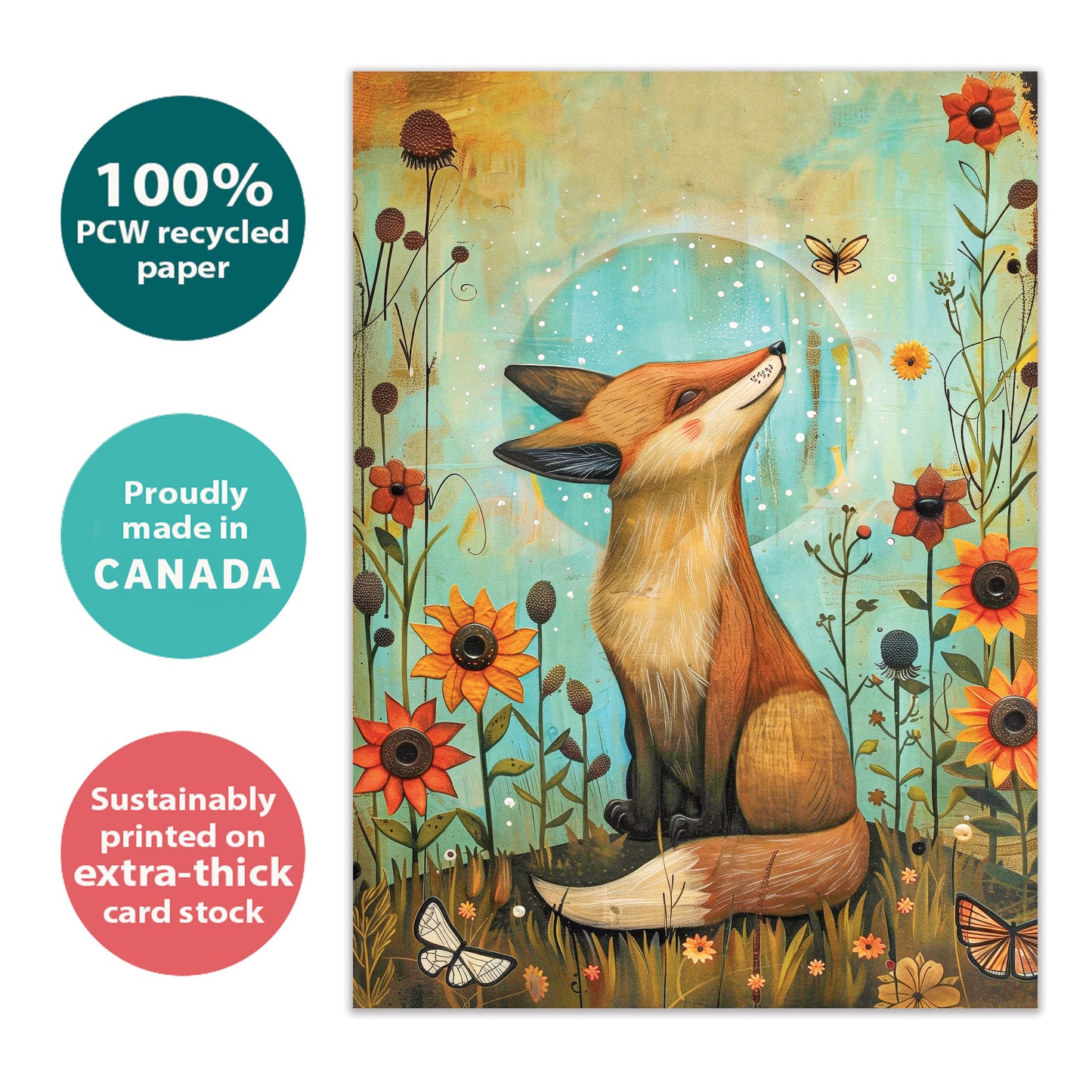 Thoughtful Fox Just Because Card