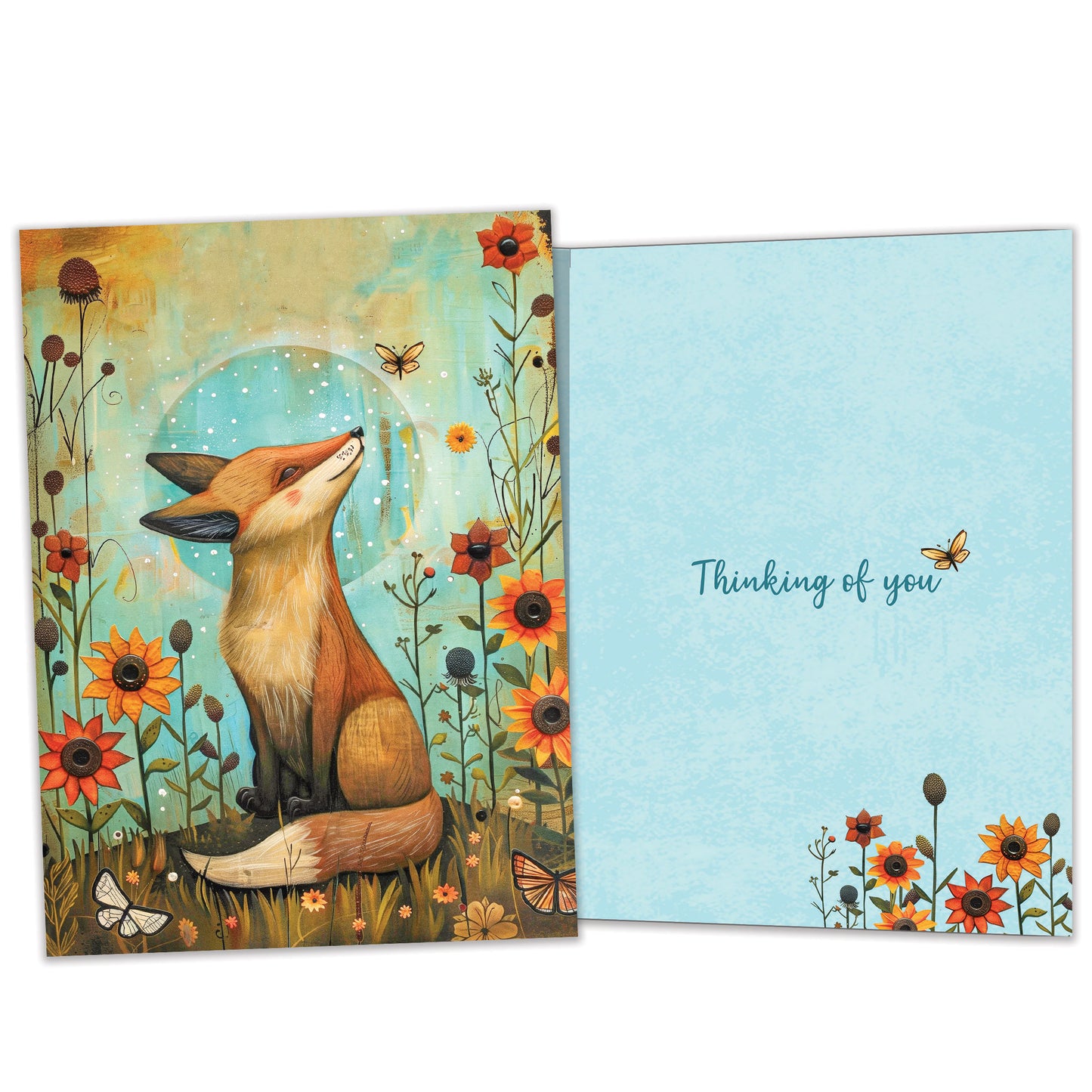 Thoughtful Fox Just Because Card