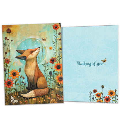 Thoughtful Fox Just Because Card