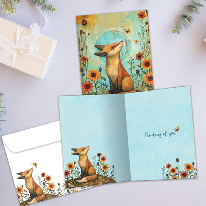 Thoughtful Fox Just Because Card
