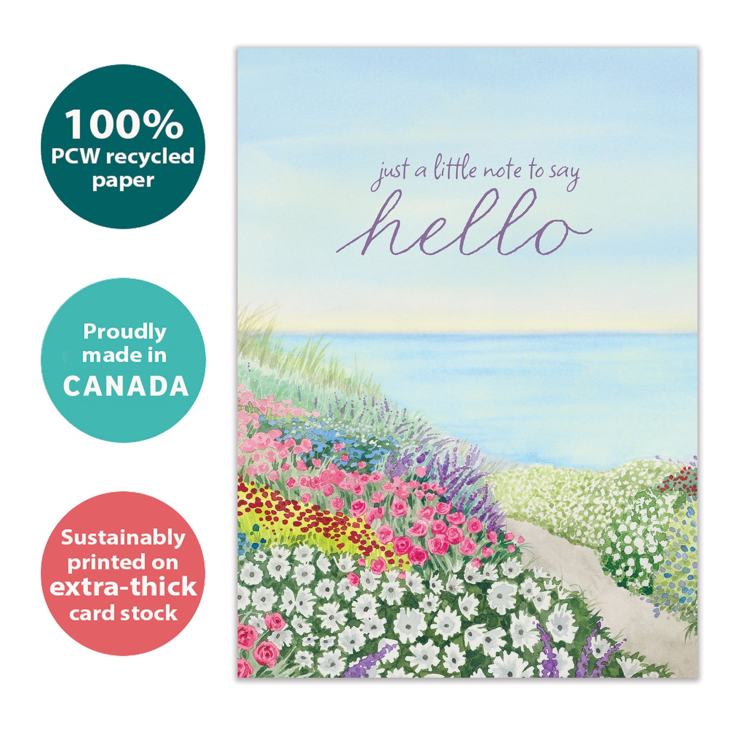 Hello Flowers Just Because Card