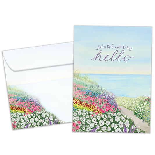 Hello Flowers Just Because Card