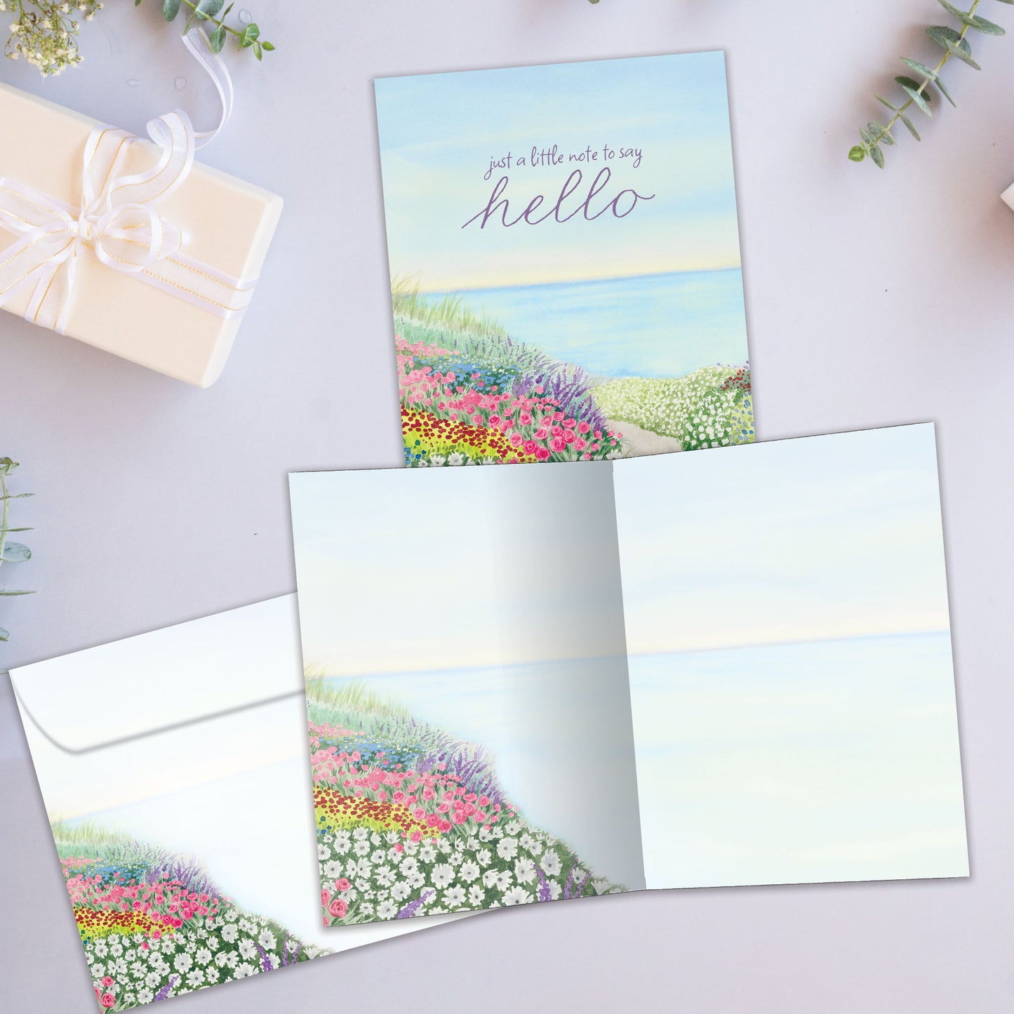 Hello Flowers Just Because Card