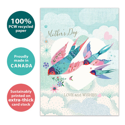 Loving Bird Wishes Mother's Day Card