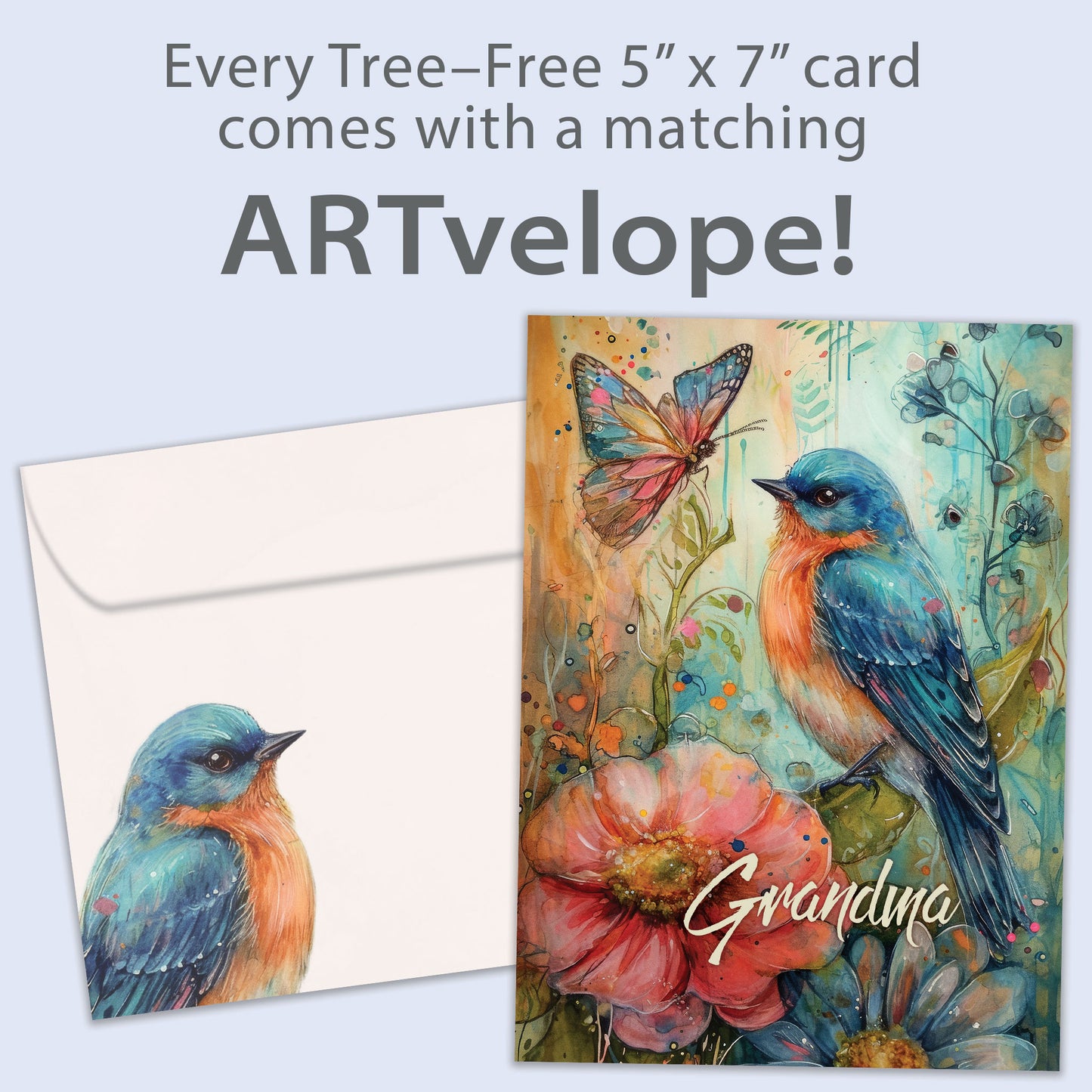 Bird Flower Grandma Mother's Day Card