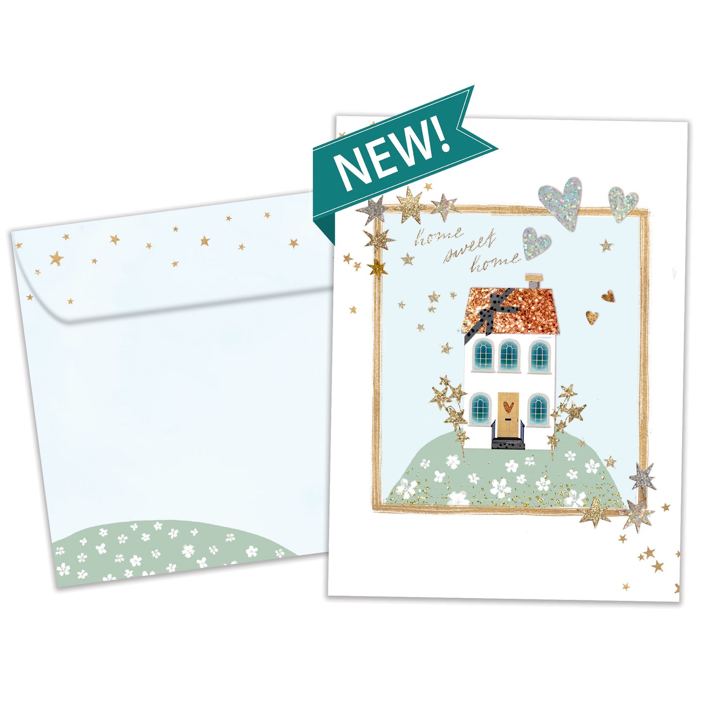 Sparkly House New Home Card