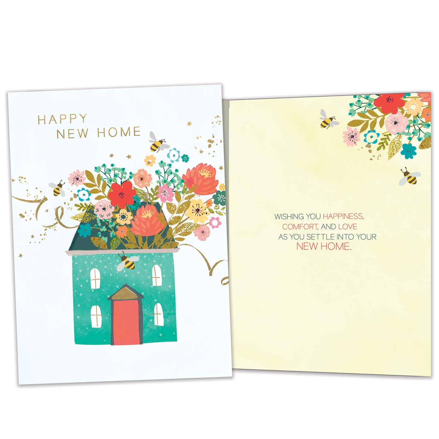 Floral House New Home Card
