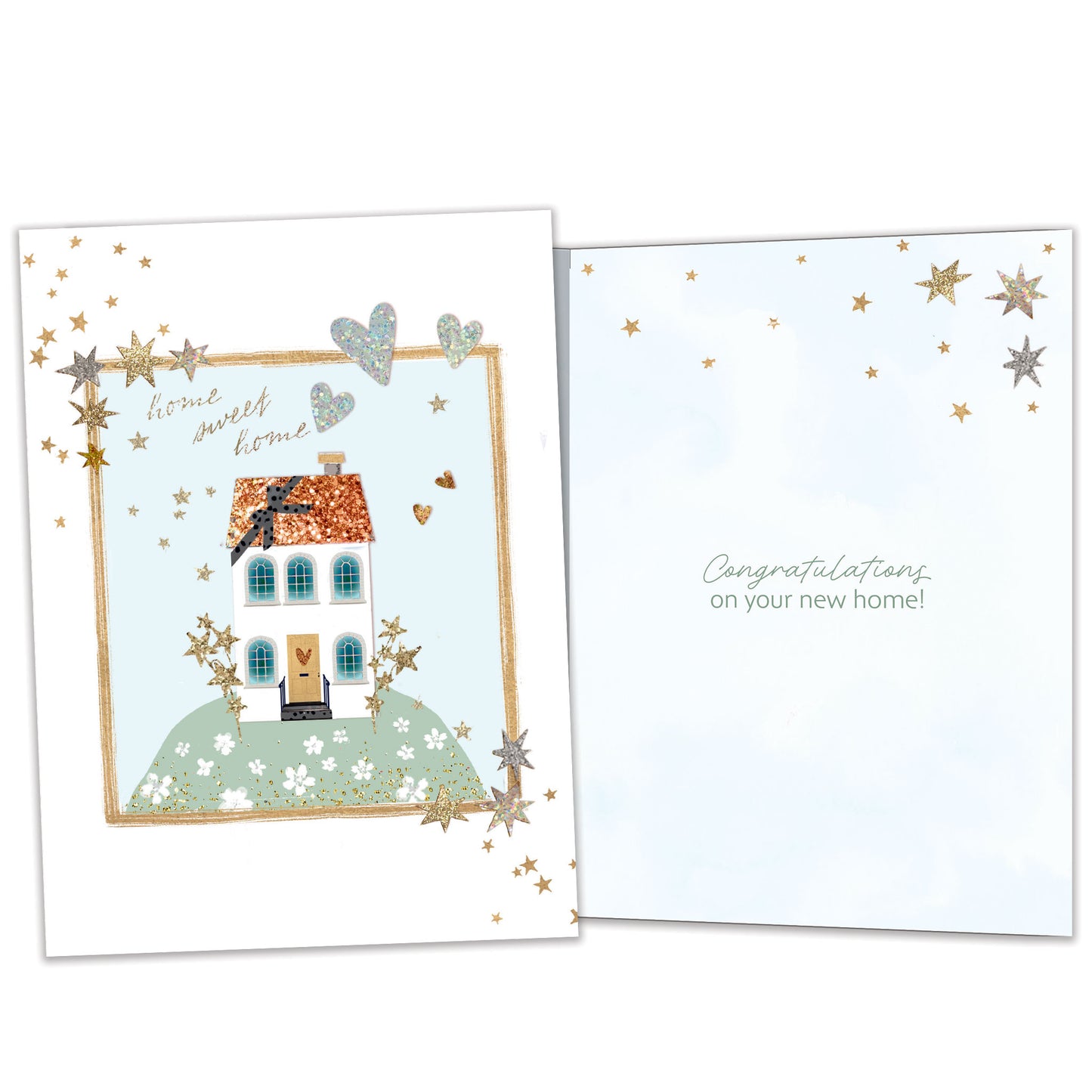 Sparkly House New Home Card