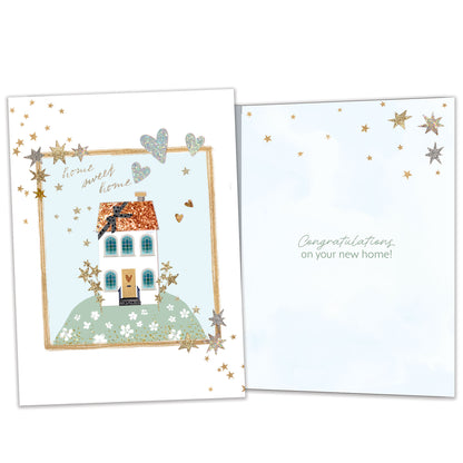 Sparkly House New Home Card