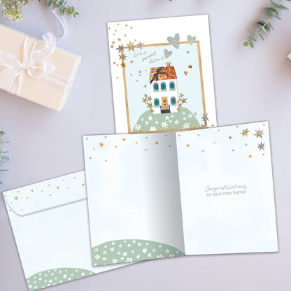 Sparkly House New Home Card