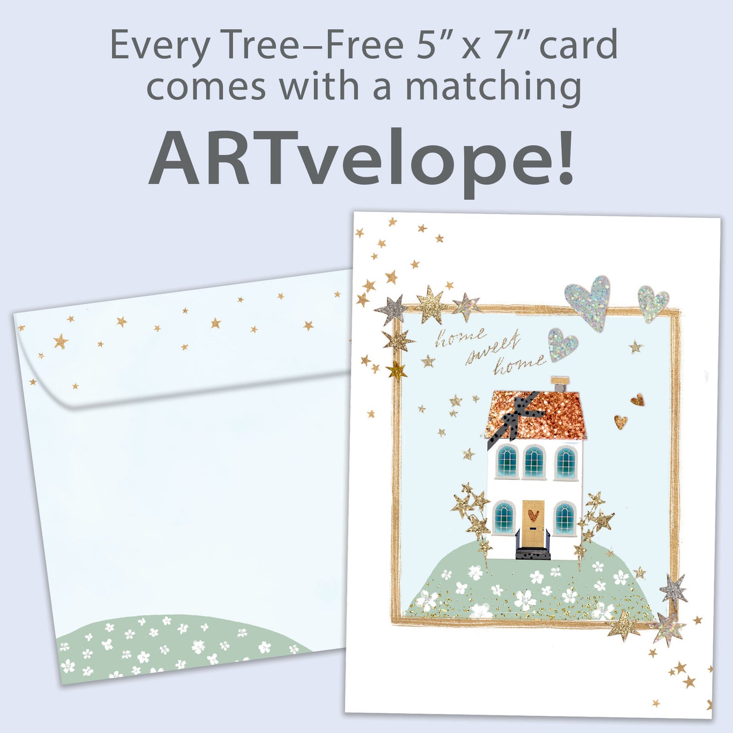 Sparkly House New Home Card