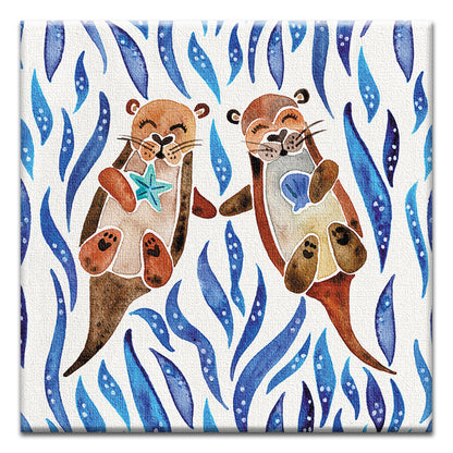Otter Joy Thumb-Tack Canvas Card