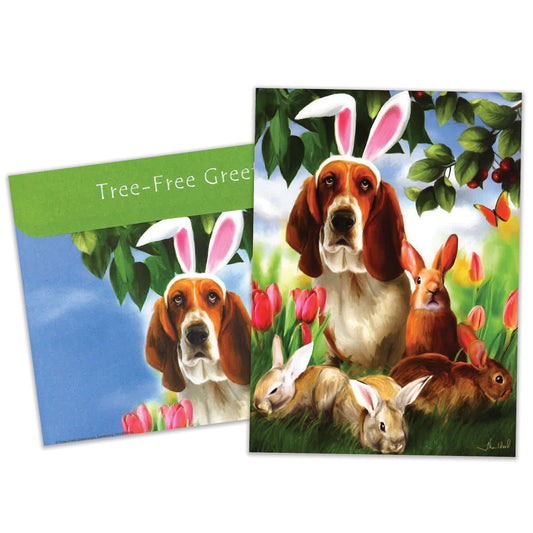 Carte Pâques Lapin Wanna Be