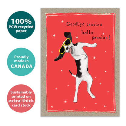 Goodbye Tension Retirement Card