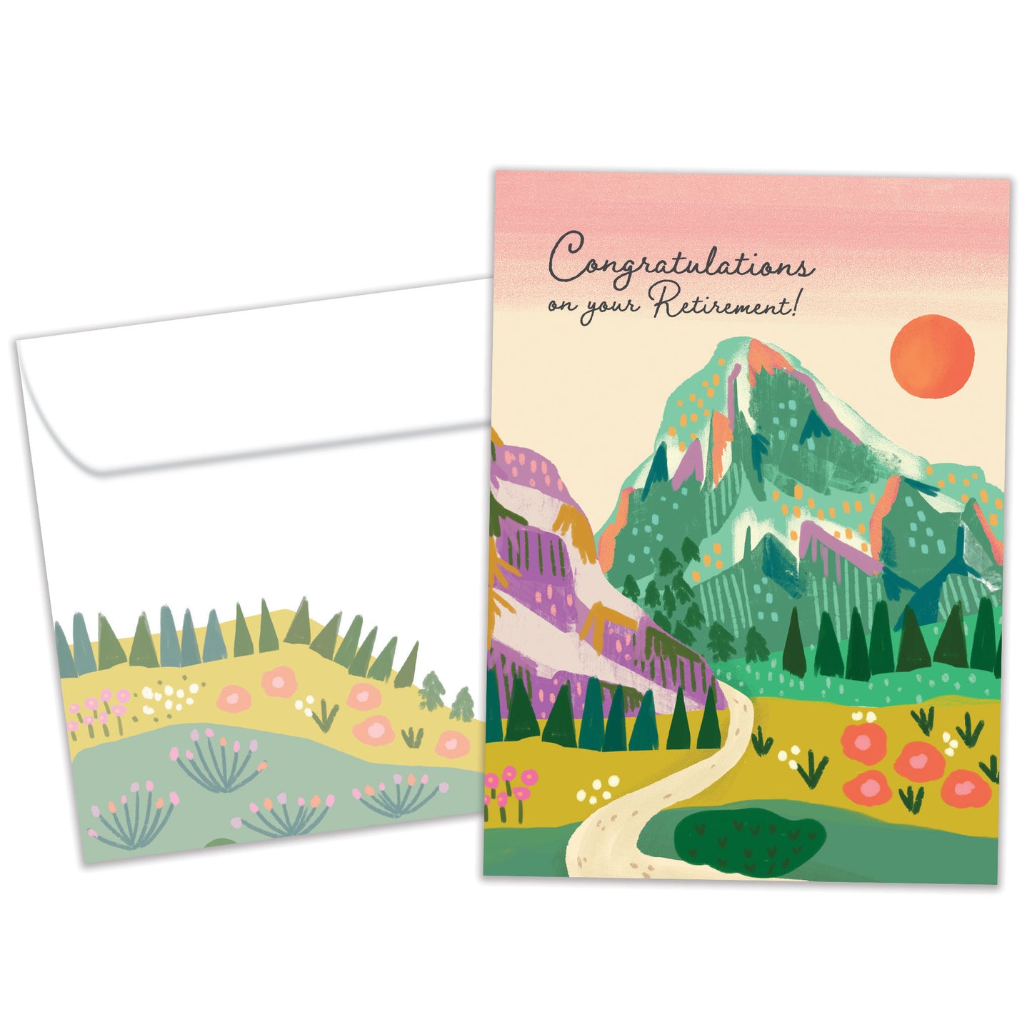 Mountain Path Trees Retirement Card