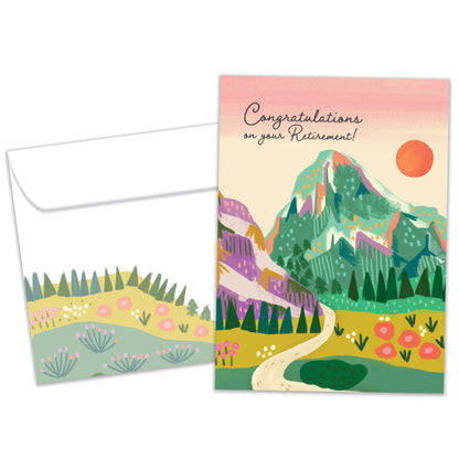 Mountain Path Trees Retirement Card