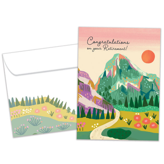 Mountain Path Trees Retirement Card