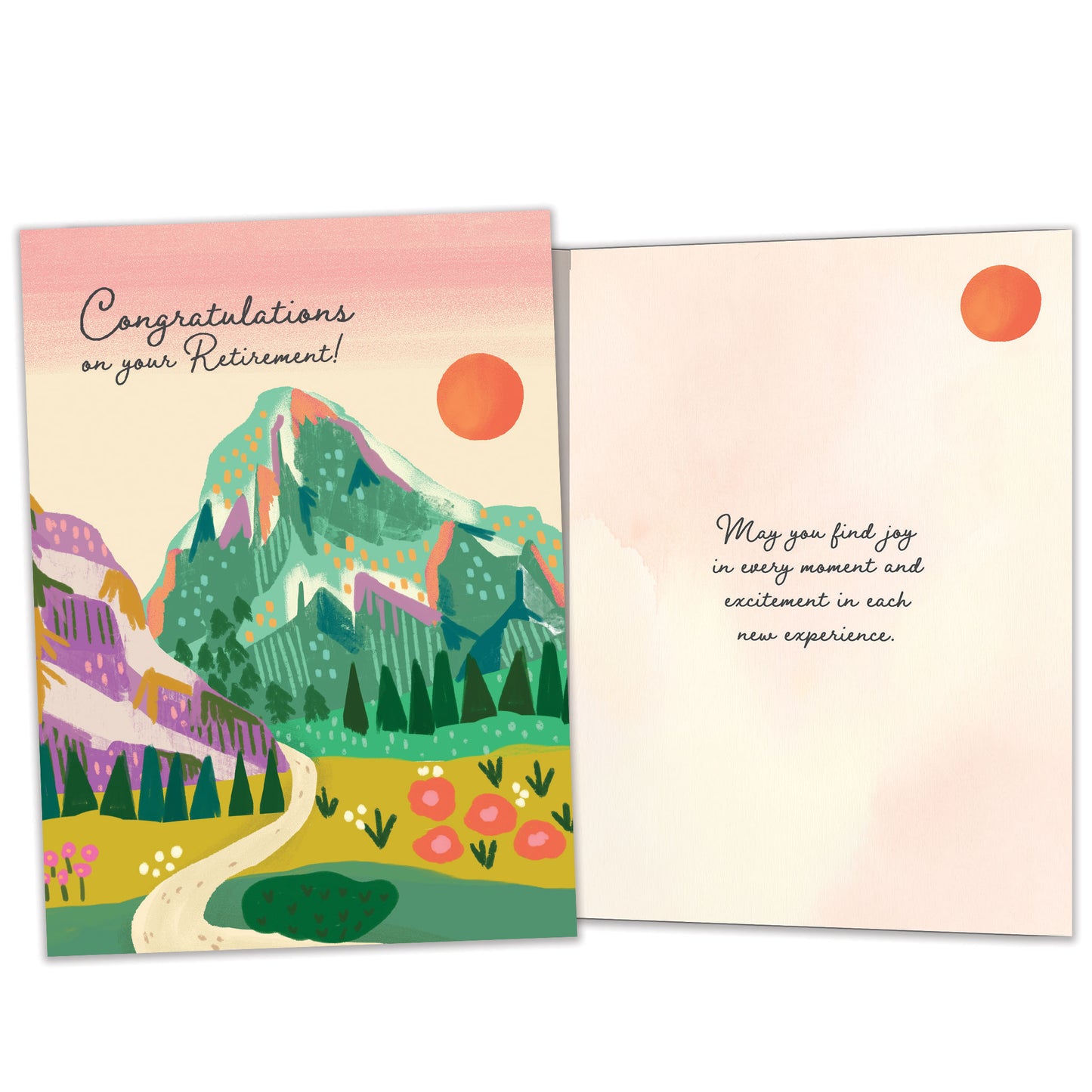 Mountain Path Trees Retirement Card