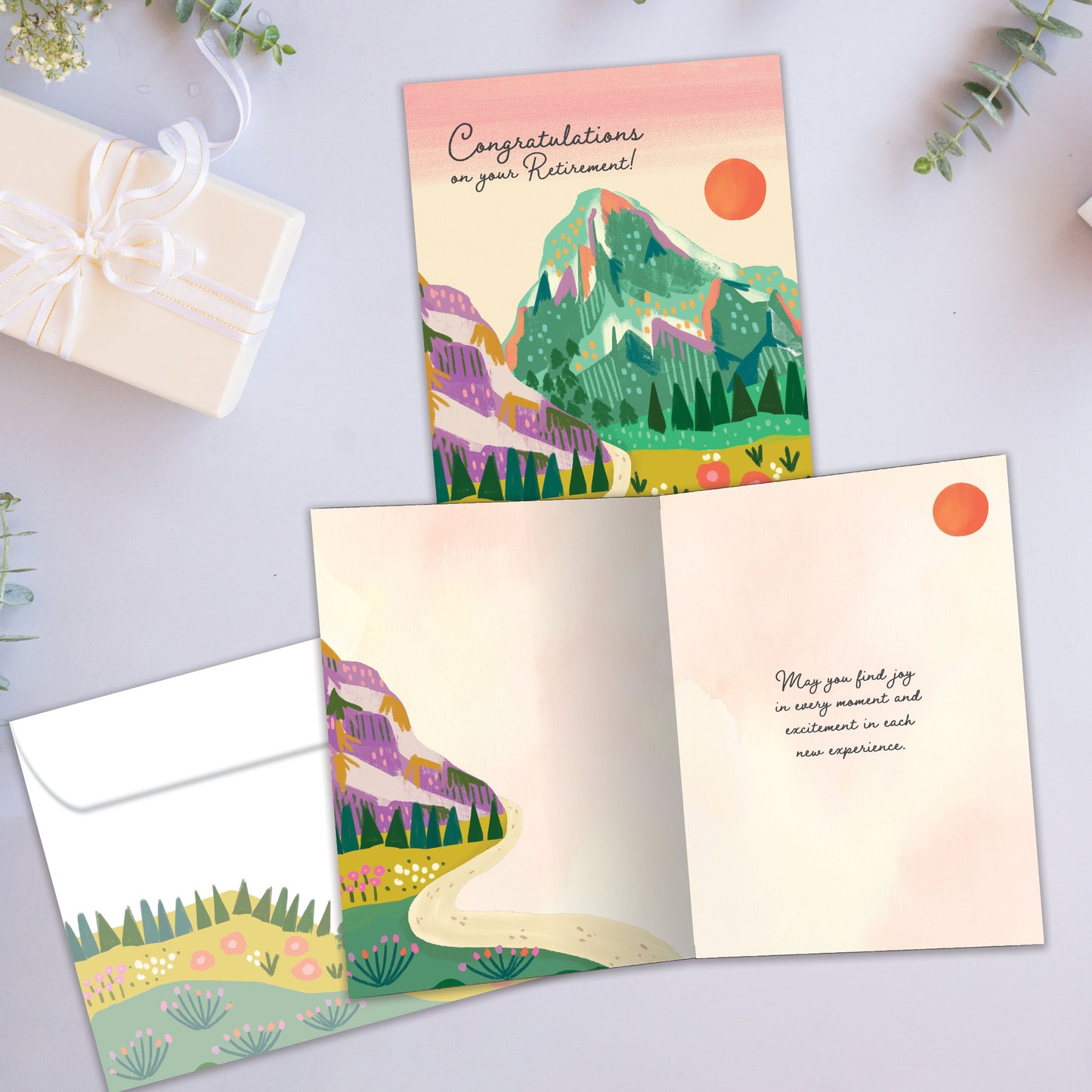 Mountain Path Trees Retirement Card