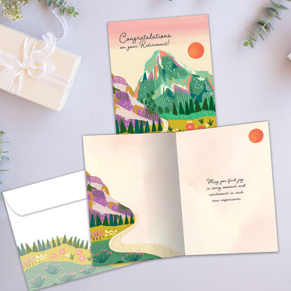 Mountain Path Trees Retirement Card