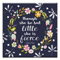 She Is Fierce Thumb-Tack Canvas Card