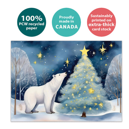 Polar Bear Light Solstice Card