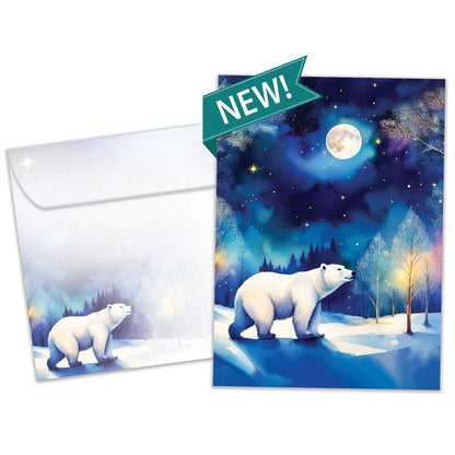 Polar Bear Peace Solstice Card