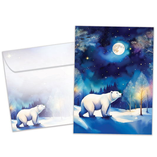Polar Bear Peace Solstice Card
