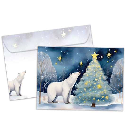 Polar Bear Light Solstice Card
