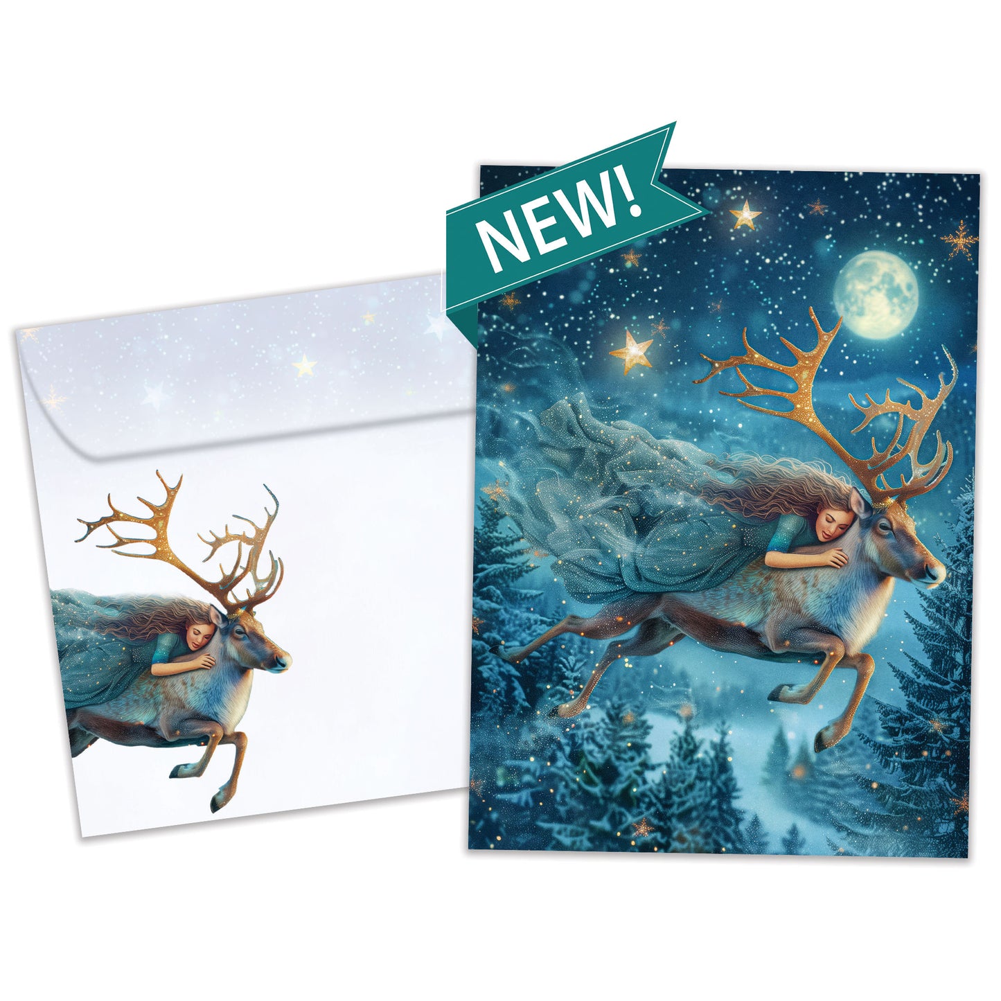 Gentle Reindeer Solstice Card