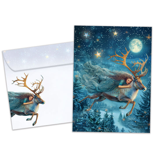 Gentle Reindeer Solstice Card
