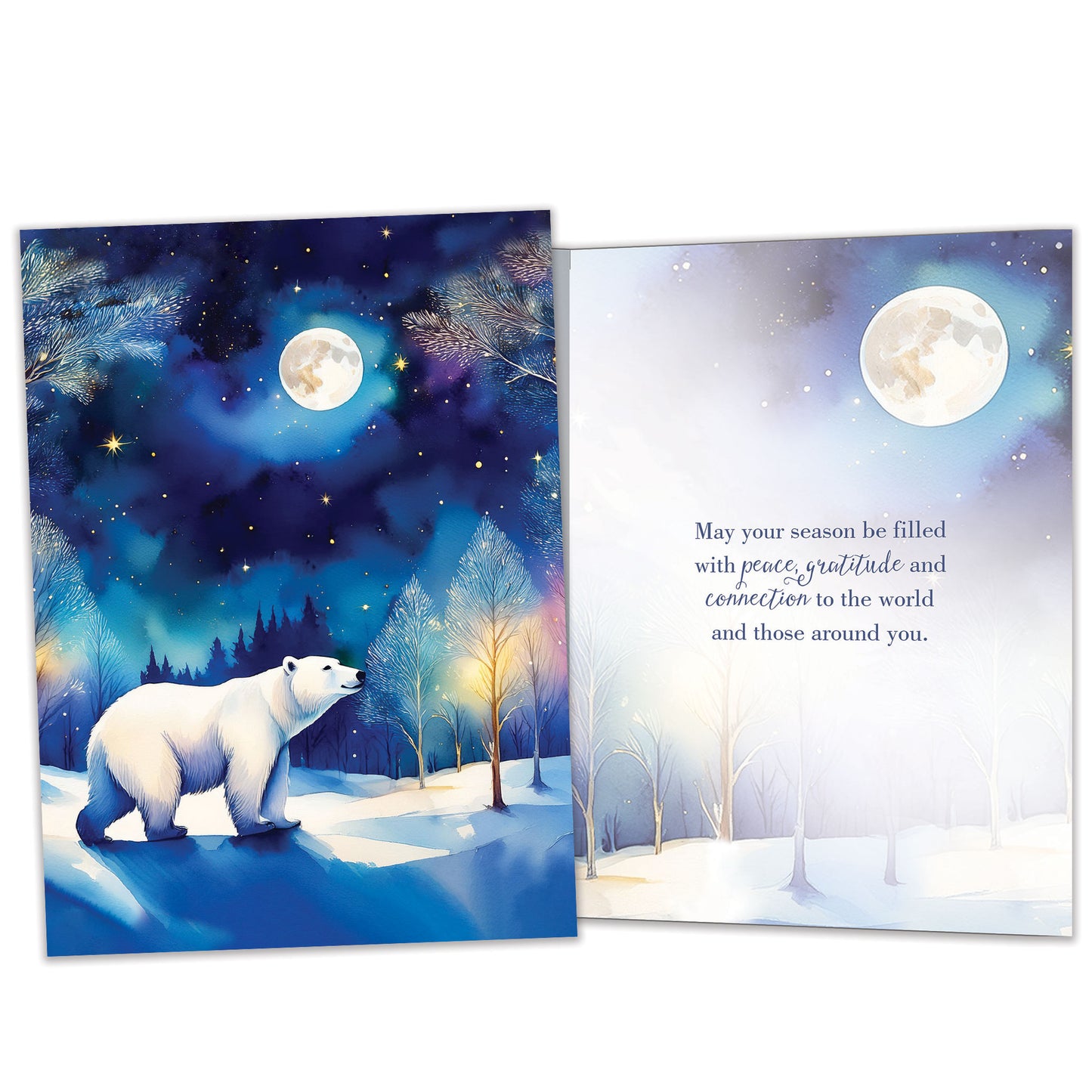Polar Bear Peace Solstice Card