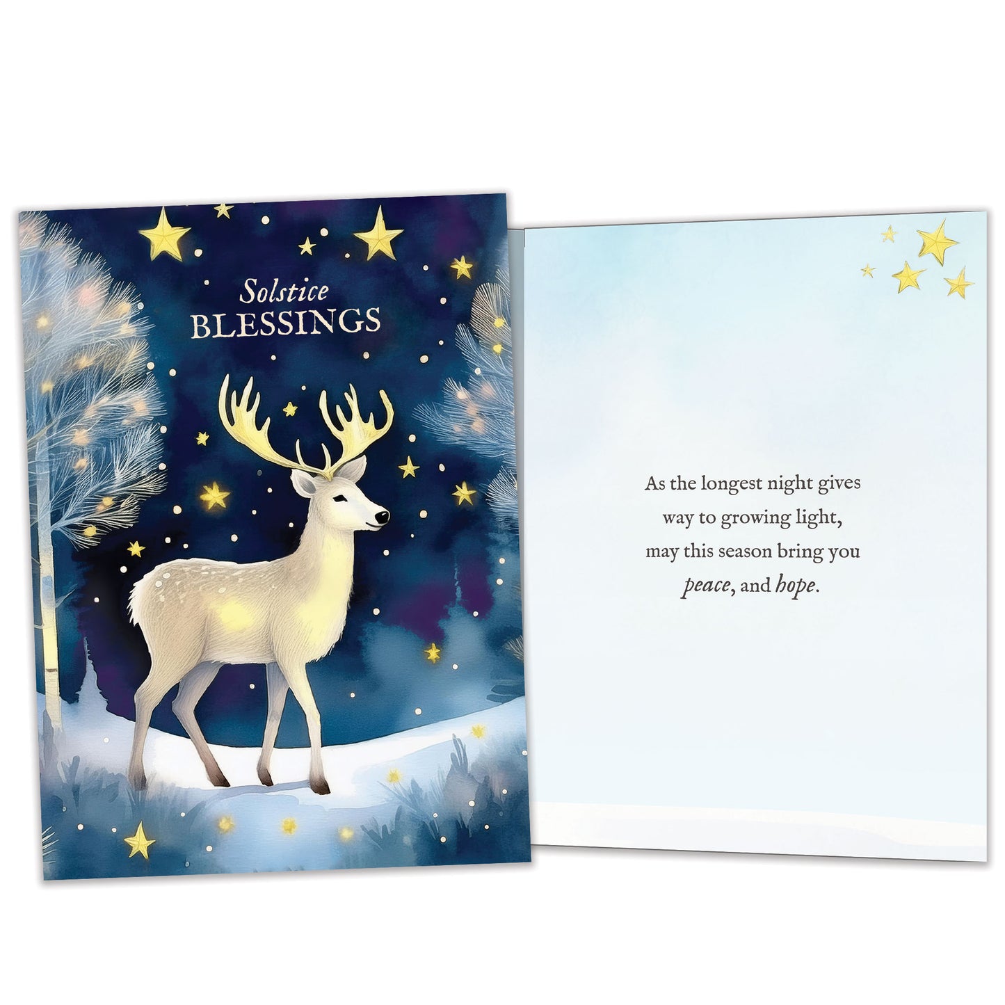 Deer Blessings Solstice Card