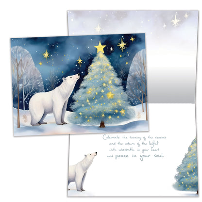Polar Bear Light Solstice Card