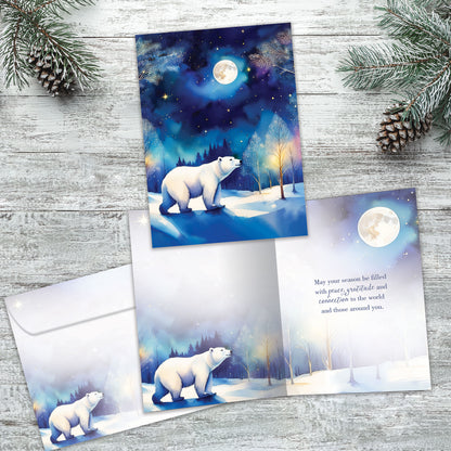 Polar Bear Peace Solstice Card