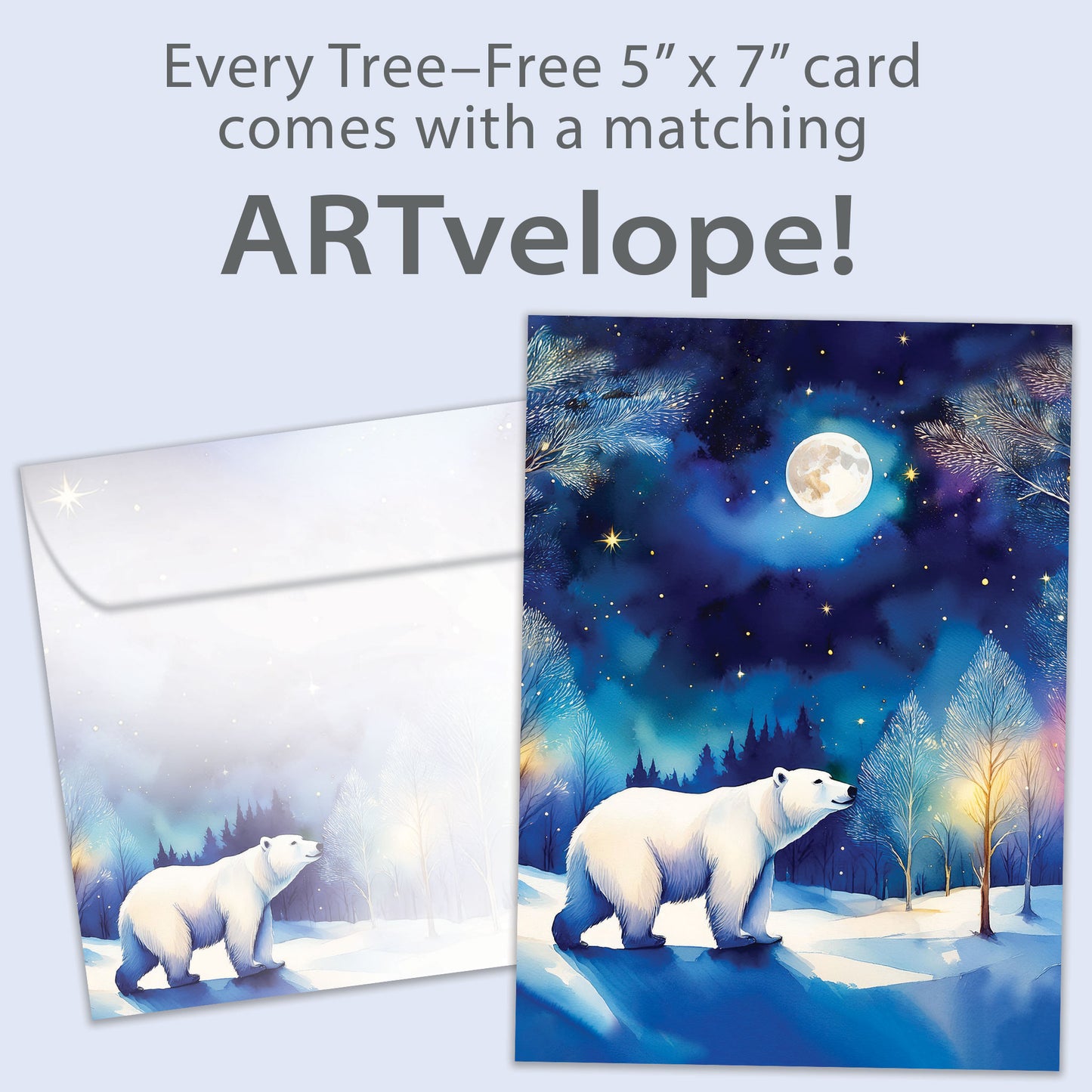 Polar Bear Peace Solstice Card