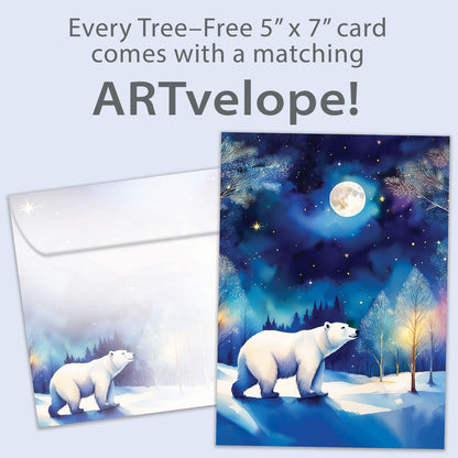 Polar Bear Peace Solstice Card