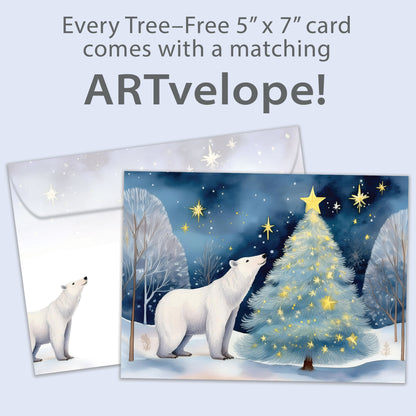 Polar Bear Light Solstice Card