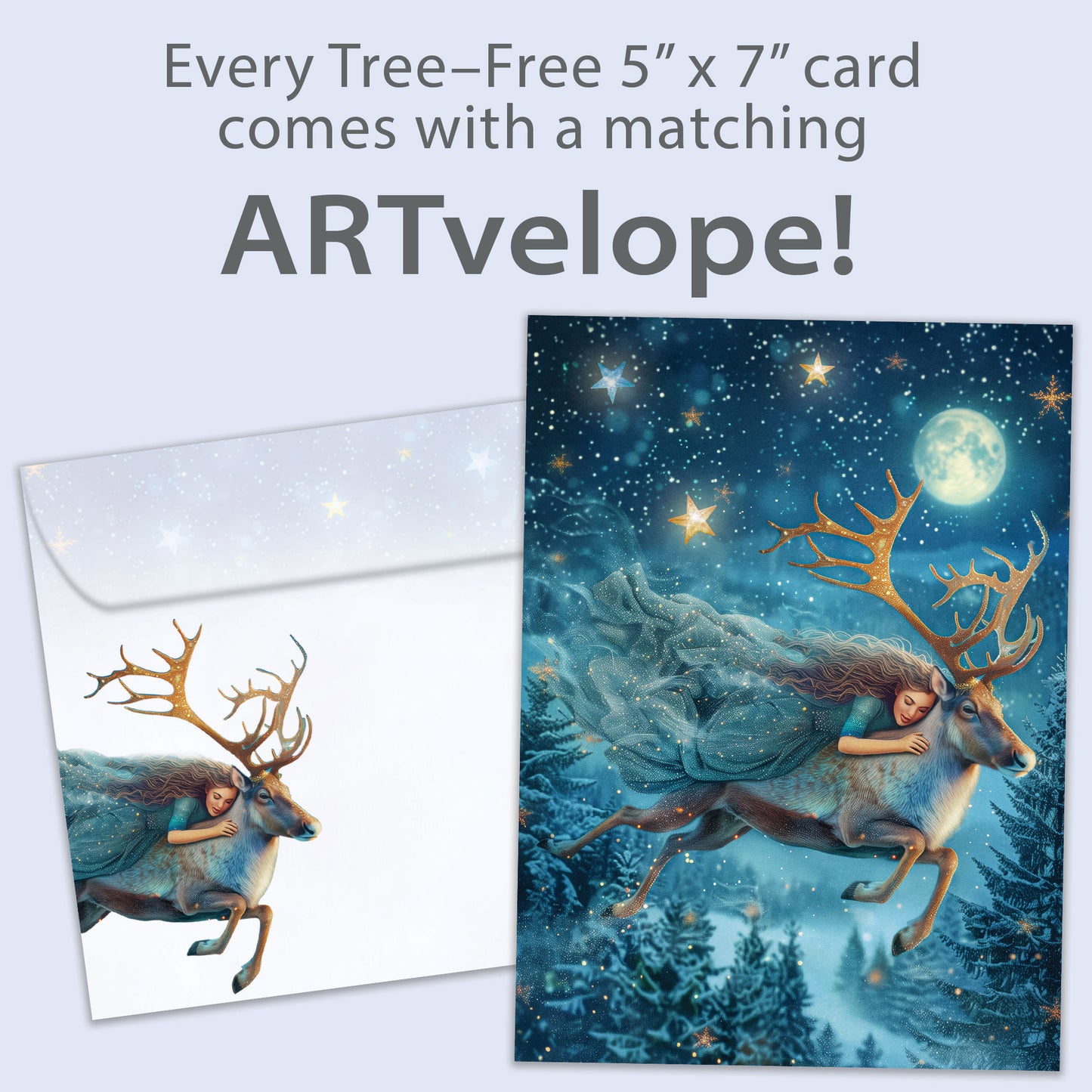 Gentle Reindeer Solstice Card