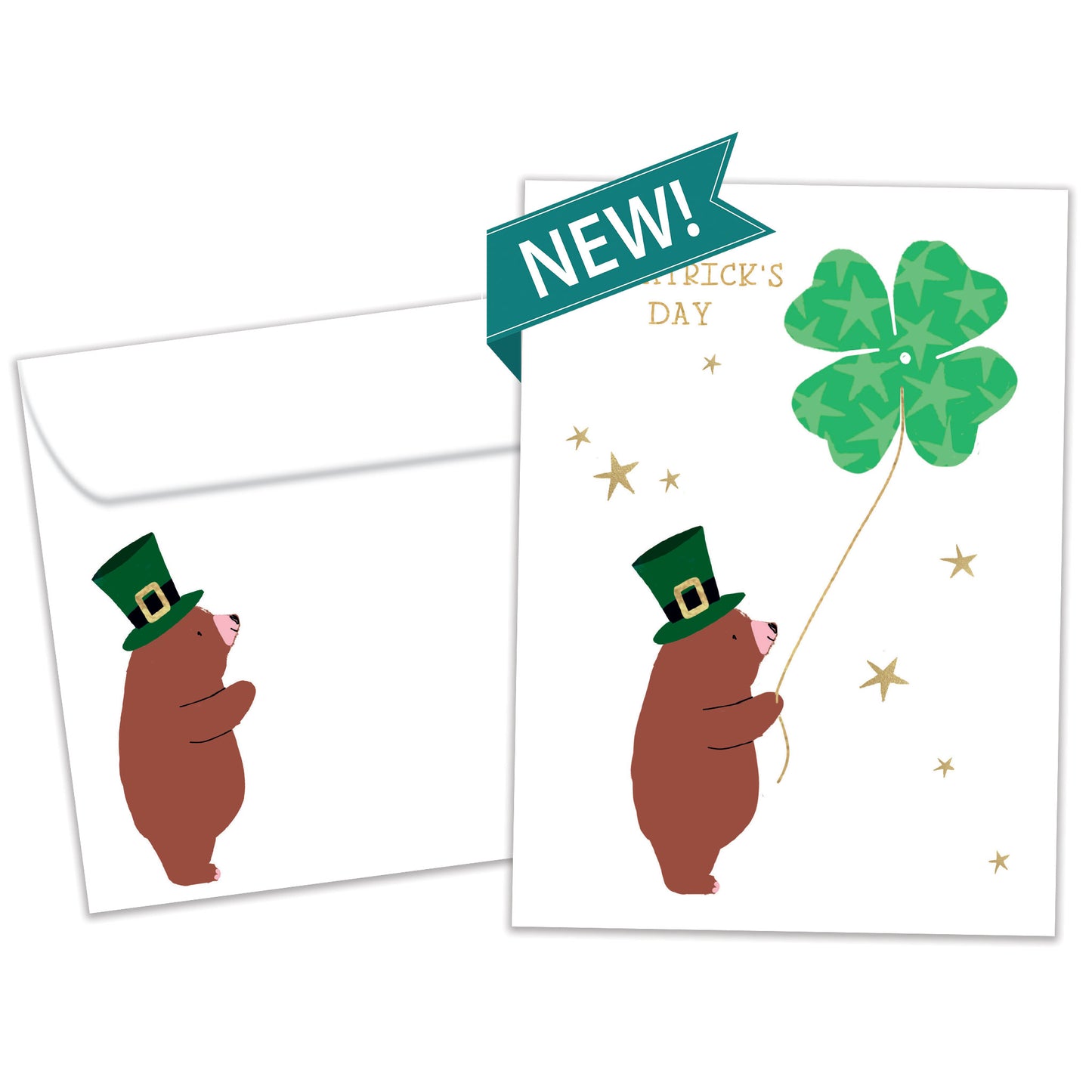 Shamrock Bear St. Patrick's Day Card