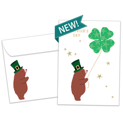 Shamrock Bear St. Patrick's Day Card