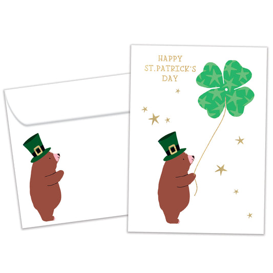 Shamrock Bear St. Patrick's Day Card
