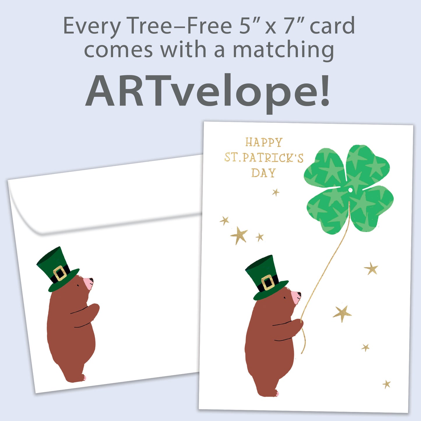 Shamrock Bear St. Patrick's Day Card