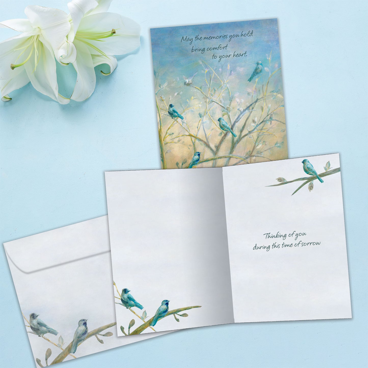 Comforting Birds Sympathy Card