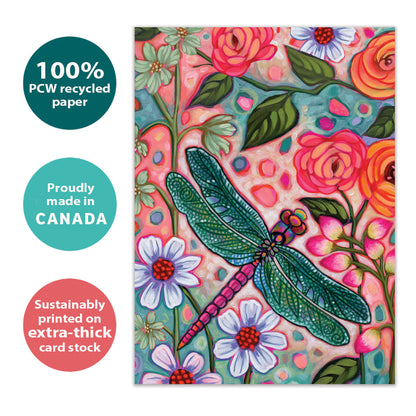 Bright Dragonfly Thank You Card